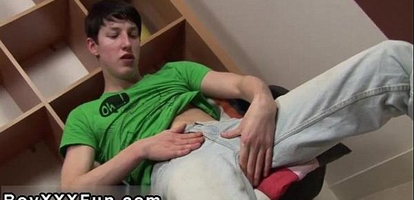  Gay jocks English youngster Adam strokes his uncut dick and shoots